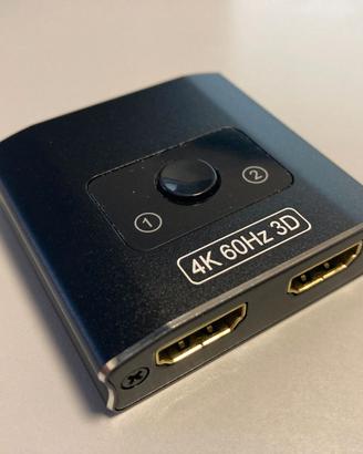Switch HDMI 4K 60Hz HDR sdoppiatore video nuovo