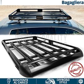 PORTAPACCHI Box Tetto PER AUTO FIAT Portabagagli Off Road BAGAGLIERA in  ACCIAIO