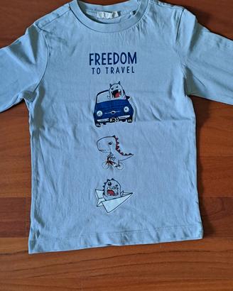 T-shirt 3/4 anni cm 104 OVS