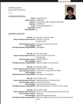  lavoro partime o su turni 