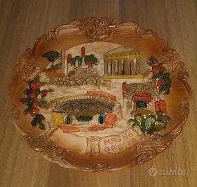 PIATTO DA PARETE MAGNA GRECIA +MATTONELLA CERAMICA