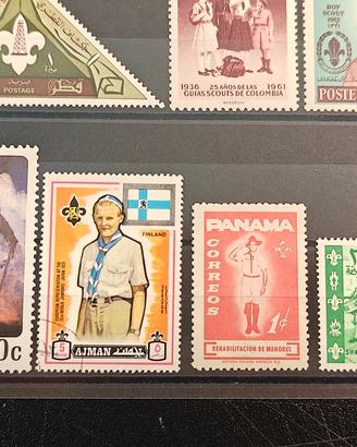 Lotto 8 Francobolli Tema SCOUT