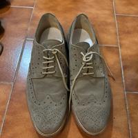 Scarpe stringate da uomo in pelle scamosciata
