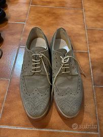 Scarpe stringate da uomo in pelle scamosciata