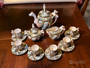 Set tazze caffé e thè capodimonte