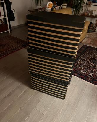 3 grandi scatole con coperchio