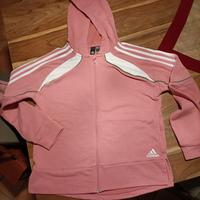 Felpa rosa con cappuccio Adidas