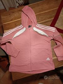 Felpa rosa con cappuccio Adidas