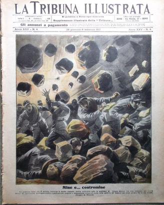 La Tribuna Illustrata 28 Gennaio 1917 WW1 Cengia