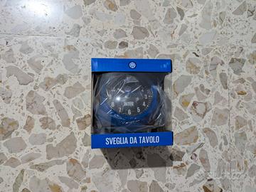 Sveglia INTER nuova Ufficiale Analogica Nero Blu