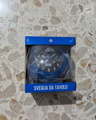 Sveglia INTER nuova Ufficiale Analogica Nero Blu