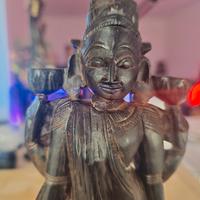 Statuina Lakshmi in legno 20 cm