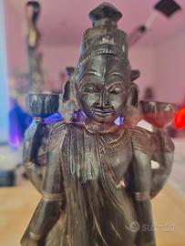 Statuina Lakshmi in legno 20 cm