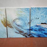 Quadro onda del mare che tuba in 3 pezzi