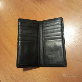 Portafoglio lungo Pierre Cardin in pelle nera