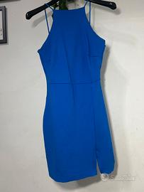 Vestito corto blu elettrico
