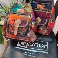 Borsa e zaino, artigianale, etnico, fatto a mano 