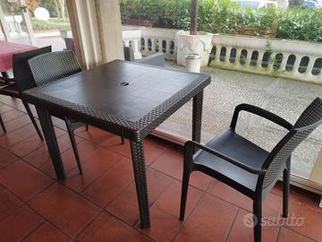 Grand soleil Tavolo in poly rattan Boheme