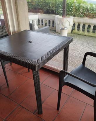 Grand soleil Tavolo in poly rattan Boheme
