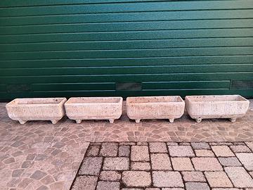 4 vasi da fiori in cemento 