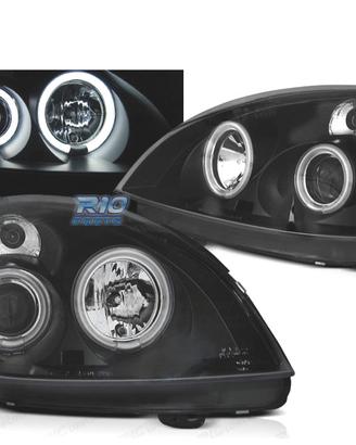 FARI PER RENAULT CLIO II 01-05 ANGEL EYES LED NERI