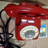 Vintage telefono a disco rosso bordeaux Sip