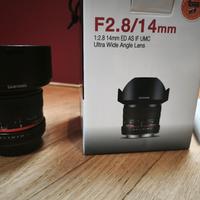 Samyang ED AS IF UMC 14mm f/2.8 - Attacco Canon