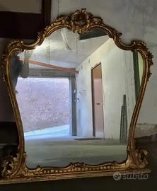 SPECCHIO IN LEGNO DORATURA