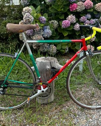 Bici da corsa vintage "Compact" tricolore