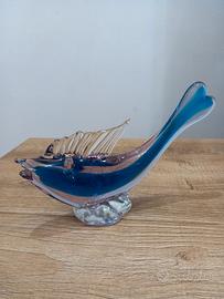 statuetta pesce in vetro di murano 
