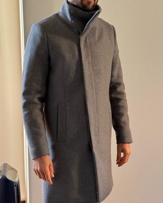 Cappotto Elegante Grigio misto lana