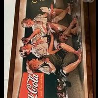 Targa in legno coca cola