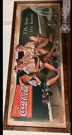 Targa in legno coca cola