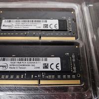 SODIMM DDR4-3200 a doppio canale 2x16Gb Ram 