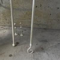 Asta per tenda estendibile doppio binario bianco