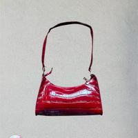 Borsa mini Vintage y2k rossa effetto coccodrillo