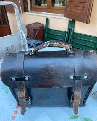 Borsa porta attrezzi vintage in cuoio 
