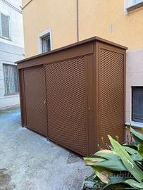 STRUTTURA NUOVA DA GIARDINO PER BIDONI E ATTREZZI