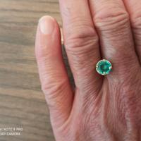 orecchino oro 18 carati tormalina paraiba blu