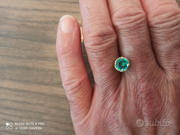 orecchino oro 18 carati tormalina paraiba blu