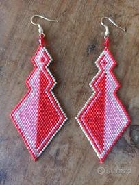 Orecchini con perline di vetro Miyuki delica 