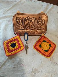 Porta chiavi/presine in rame vedi descriz./imperf.