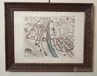 Stampa antica città Pescia
