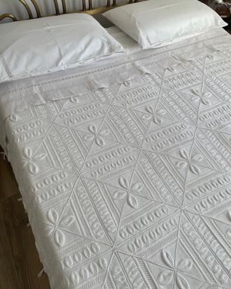 Coperta matrimoniale in cotone perlato