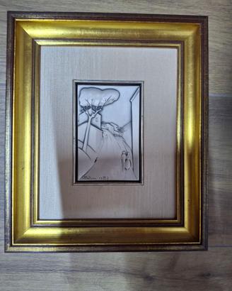 Ottaviani quadro argento vintage