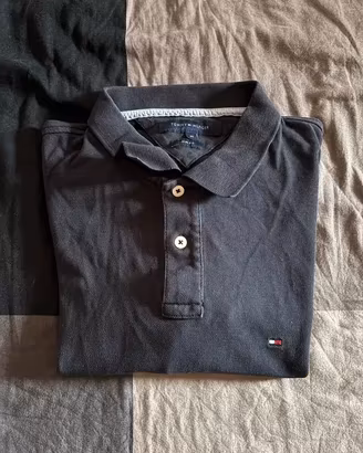 Polo Uomo Tommy Hilfiger Slim Fit – Taglia M (Nero