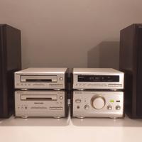 TECHNICS HIFI Silver Ampli CD Radio Tape + 2 Casse