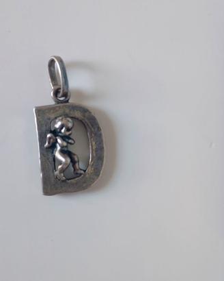 Charm Giovanni Raspini argento lettera D