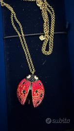 Collana Swarovski Ladybug necklace coccinella