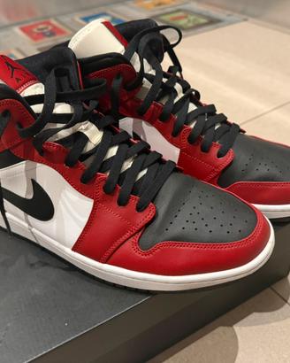 Jordan 1 Mid Chicago Toe Taglia 45